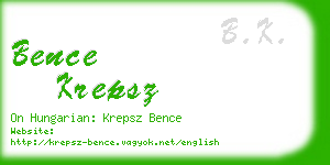 bence krepsz business card